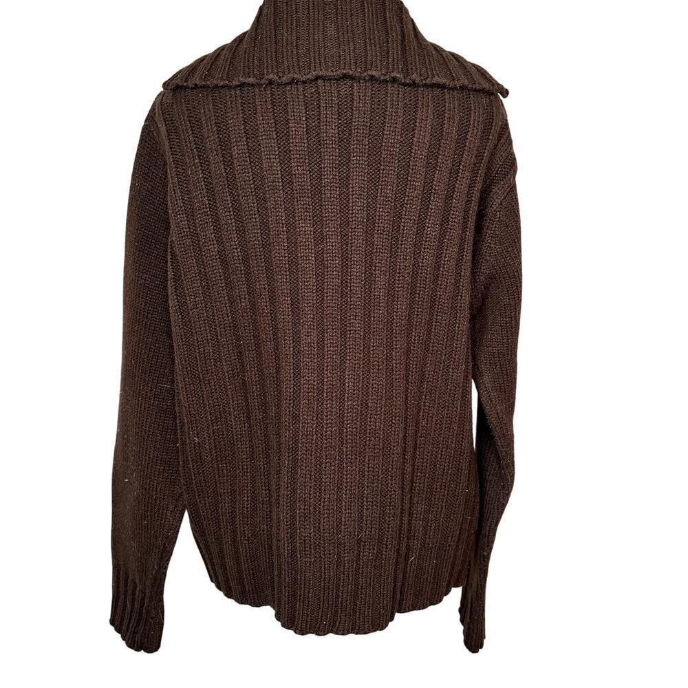 90s Cottage Fairy Embroidered floral Brown Zip up Cardigan - Picture 3 of 4